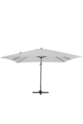 Living and Home Large Square Canopy Rotating Outdoor Cantilever Parasol with Fillable Base in Light Grey - thumbnail 3