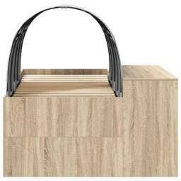 Berkfield Home Bed with Tunnel 3 pcs Artisian Oak & White Engineered Wood in Brown - thumbnail 7