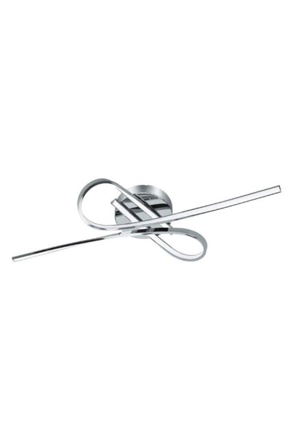 Eglo Selvina Chrome Metal Integrated LED Flush Ceiling Fitting 70cm in Metallic Silver - image 1
