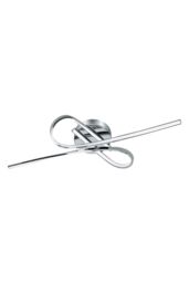 Eglo Selvina Chrome Metal Integrated LED Flush Ceiling Fitting 70cm in Metallic Silver - thumbnail 1