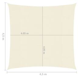 Berkfield Home Sunshade Sail 160 g/m ² Cream 4.5x4.5 m HDPE in Beige - thumbnail 6