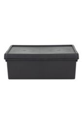 Wham Bam 3 x 36L Stackable Plastic Storage Box & Lid in Black - thumbnail 3