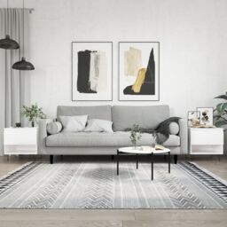 Berkfield Home Coffee Tables 2 pcs High Gloss White 50x46x50 cm Engineered Wood - Size: 50 x 46 x 50 cm