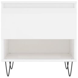 Berkfield Home Coffee Tables 2 pcs High Gloss White 50x46x50 cm Engineered Wood - Size: 50 x 46 x 50 cm - thumbnail 6