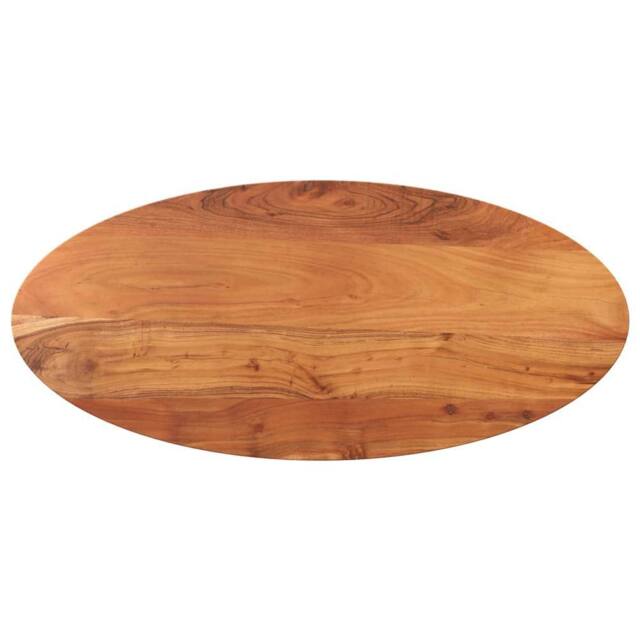 Berkfield Home Table Top 140x60x2.5 cm Oval Solid Wood Acacia in Brown - image 1