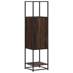 Berkfield Home Highboard Brown Oak 35.5x35x139 cm Engineered Wood & Metal - thumbnail 2