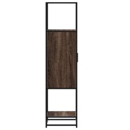 Berkfield Home Highboard Brown Oak 35.5x35x139 cm Engineered Wood & Metal - thumbnail 6