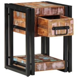 Berkfield Home Nightstand 40x40x40 cm Made from Reclaimed Solid Wood in Brown - Size: 40 x 40 x 40 cm