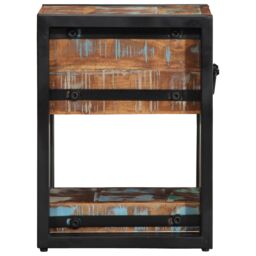 Berkfield Home Nightstand 40x40x40 cm Made from Reclaimed Solid Wood in Brown - Size: 40 x 40 x 40 cm - thumbnail 7