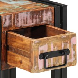 Berkfield Home Nightstand 40x40x40 cm Made from Reclaimed Solid Wood in Brown - Size: 40 x 40 x 40 cm - thumbnail 9