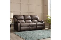 Home Detail Enoch 3 Seater Manual Recliner Sofa in Dark Brown