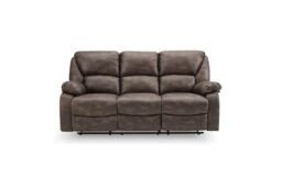 Home Detail Enoch 3 Seater Manual Recliner Sofa in Dark Brown - thumbnail 3