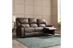 Home Detail Enoch 3 Seater Manual Recliner Sofa in Dark Brown - thumbnail 2