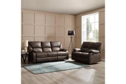 Home Detail Enoch 3 Seater Manual Recliner Sofa in Dark Brown - thumbnail 5