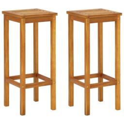 Berkfield Home 3 Piece Balcony Bar Set Solid Acacia Wood in Brown - thumbnail 6
