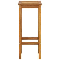 Berkfield Home 3 Piece Balcony Bar Set Solid Acacia Wood in Brown - thumbnail 8