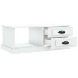 Berkfield Home Coffee Table White 90x50x35 cm Engineered Wood - Size: 90 x 50 x 35 cm - thumbnail 7