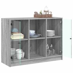 Berkfield Home Sideboard Grey Sonoma 102x37x75.5 cm Engineered Wood - thumbnail 4