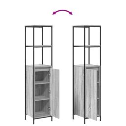 Berkfield Home 2 Piece Bathroom Furniture Set Grey Sonoma Engineered Wood - thumbnail 8