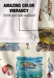 JQ Licensing Fish Paintings Fishing Lures Pattern Silky Touch Super Soft Throw Blanket 152 X 127 cm in White - thumbnail 4