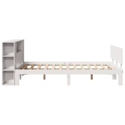 Berkfield Home Bookcase Bed without Mattress White 160x200cm Solid Wood Pine - Size: 160x200 cm - thumbnail 5