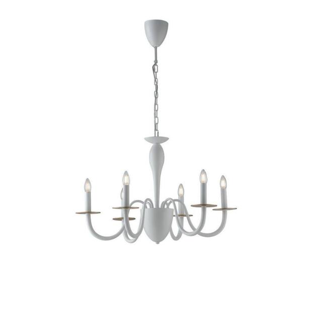Netlighting ARMSTRONG 6 Light Chandeliers White 78x53cm - Size: 78x53 cm