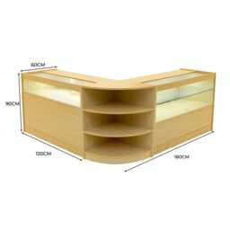 Monstershop Harmonia LED Shop Counter Set B1200, C1200 & LM60 - Maple in Beige - thumbnail 3