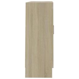 Berkfield Home Vitrine Cabinet Sonoma Oak 82.5x30.5x80 cm Engineered Wood in Light Brown - thumbnail 7