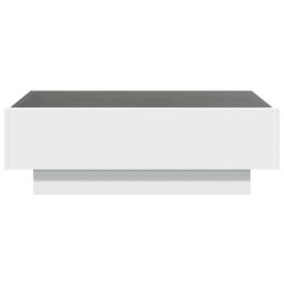 Berkfield Home Coffee Table with LED White 90x50x30 cm Engineered Wood - Size: 90 x 50 x 30 cm - thumbnail 6
