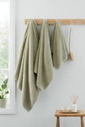 Bianca 'Soft Zero Twist Spa' Cotton Bath Sheet in Green - thumbnail 3