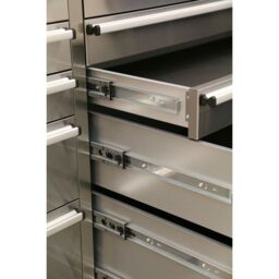 Loops 1475 x 505 x 1860mm Mobile STAINLESS STEEL Tool Cabinet - 10 Drawer & 2 Cupboard in Metallics - thumbnail 4