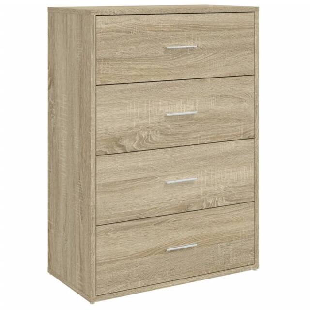Berkfield Home Sideboard Sonoma Oak 60x31x84 cm Engineered Wood in Brown - Size: 60 x 31 x 84 cm - image 1