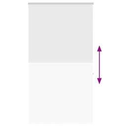 Berkfield Home Shower Roller Blind with Cassette 130x240 cm Fabric Width 126 cm in White - thumbnail 5