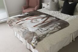 Benjamin Tate Design Field Day Jewellery Blanket in Natural - Size: 120 cm x 150 cm - thumbnail 3