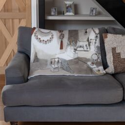 Benjamin Tate Design Field Day Jewellery Blanket in Natural - Size: 120 cm x 150 cm - thumbnail 2