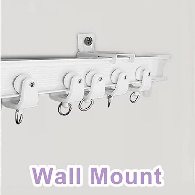 FLAVORA Wall Mounted 5M Bendable Curtain Track Rail in White - Size: 1 - image 1