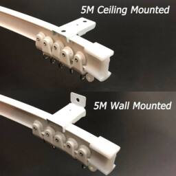 FLAVORA Wall Mounted 5M Bendable Curtain Track Rail in White - Size: 1 - thumbnail 3