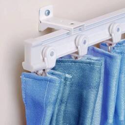 FLAVORA Wall Mounted 5M Bendable Curtain Track Rail in White - Size: 1 - thumbnail 5