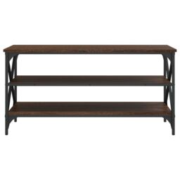 Berkfield Home TV Cabinet Brown Oak 100x40x50 cm Engineered Wood - Size: 100 x 40 x 50 cm - thumbnail 5