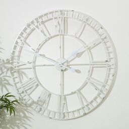 Melody Maison Large White Skeleton Wall Clock 80cm X 80cm - Size: 80 cm X 80 cm - thumbnail 2