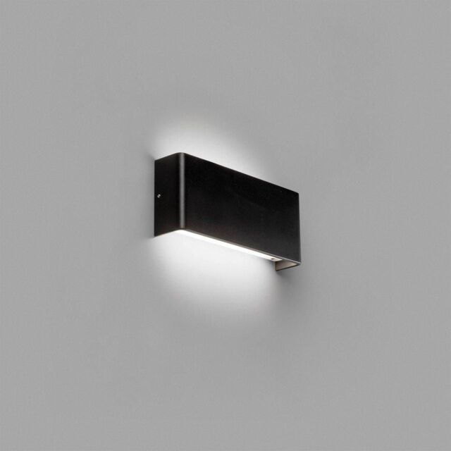 Netlighting Nash Integrated LED Flush Wall Light Wall Light Black 3000K
