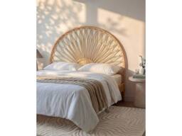 Vente-unique Headboard 160 Cm - Rattan - Natural - SOLIA in Light Oak - Size: Double - thumbnail 1