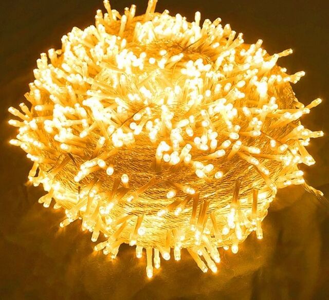 Leaper 22 Meters 100 Lights LED Solar Patio Decoration Holiday Party Lights in Yellow - image 1
