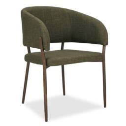 VonHaus Oxford Upholstered Set of Dining Chairs with Dark Wood Effect Legs in Dark Green - Size: 2 Pack - thumbnail 9