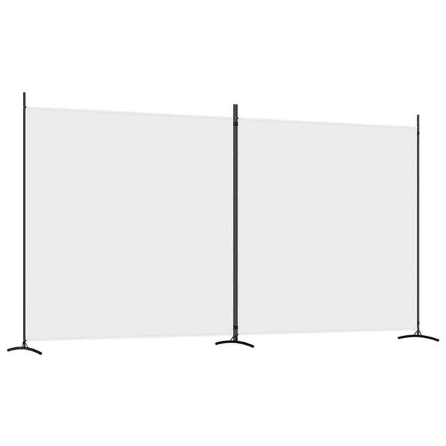 Berkfield Home 2-Panel Room Divider White 348x180 cm Fabric - image 1