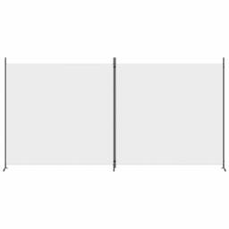 Berkfield Home 2-Panel Room Divider White 348x180 cm Fabric - thumbnail 3