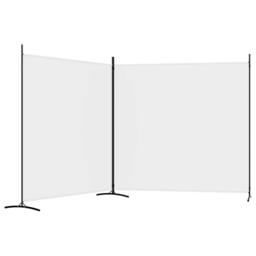 Berkfield Home 2-Panel Room Divider White 348x180 cm Fabric - thumbnail 5