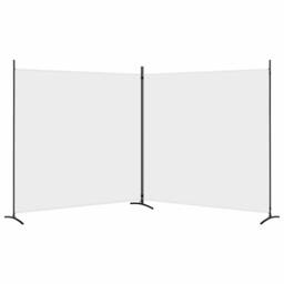 Berkfield Home 2-Panel Room Divider White 348x180 cm Fabric - thumbnail 4