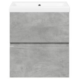 Berkfield Home 2 Piece Bathroom Furniture Set Concrete Grey Engineered Wood - thumbnail 4