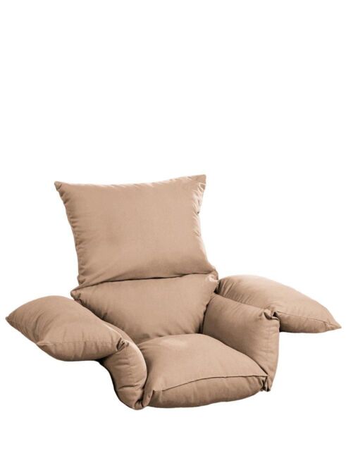 Chums Deeply Padded Comfort Cushion Soft Faux Suede Cover in Light Sand - image 1